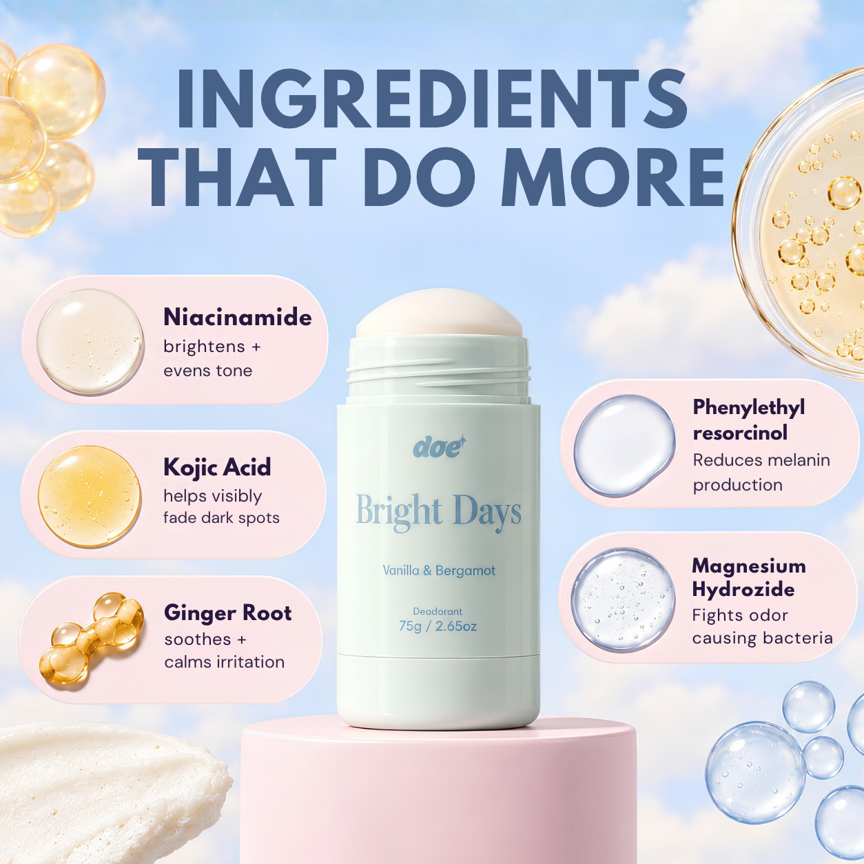 Vanilla & Bergamot Brightening Deodorant