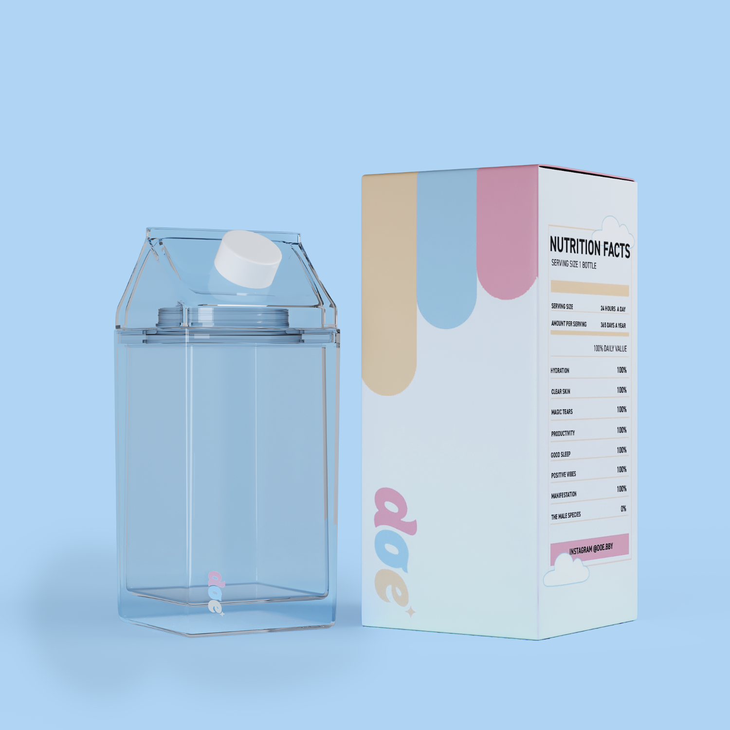 12oz. Milk Carton Water Bottle